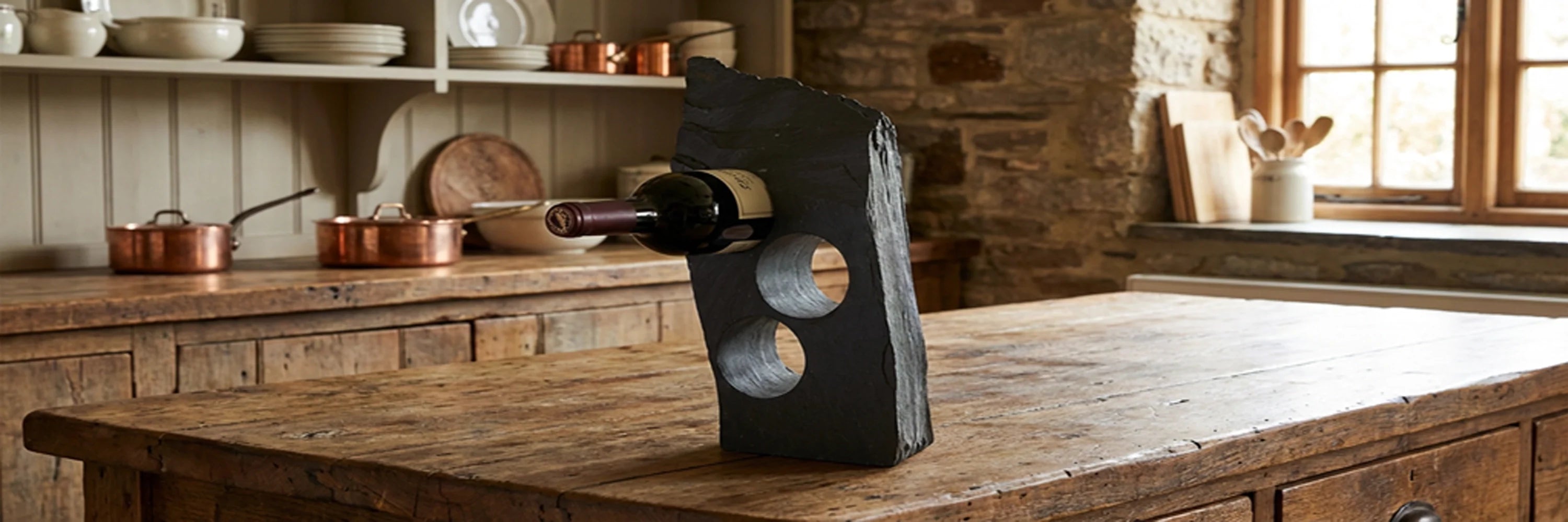 Welsh Slate Wine Rack with Polished Finish