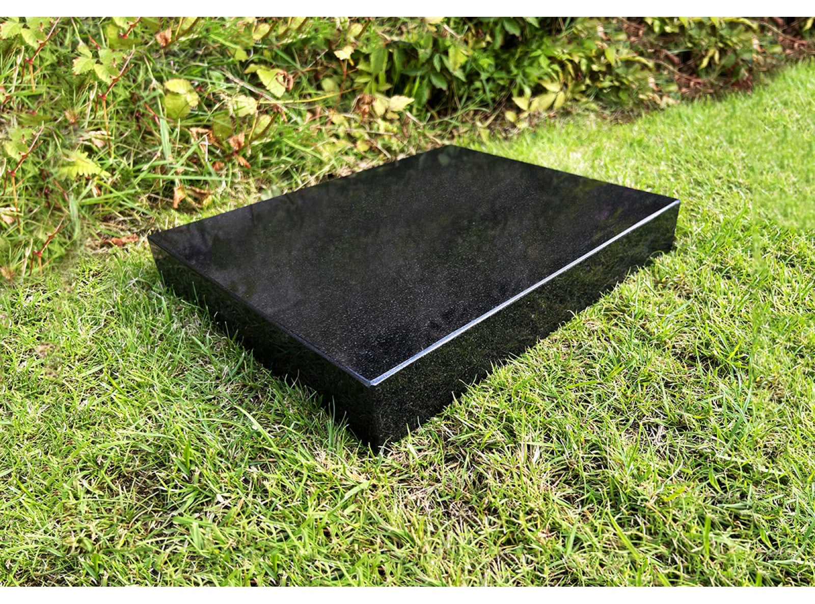 375 x 300 x 50mm memorial tablet made with black granite