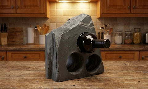 3 Hole Welsh Slate Wine Rack
