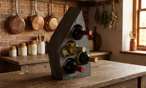 4 Hole Welsh Slate Wine Rack