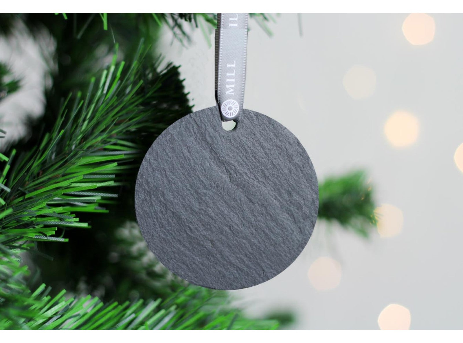 Personalised Blank Welsh Slate Christmas Decoration