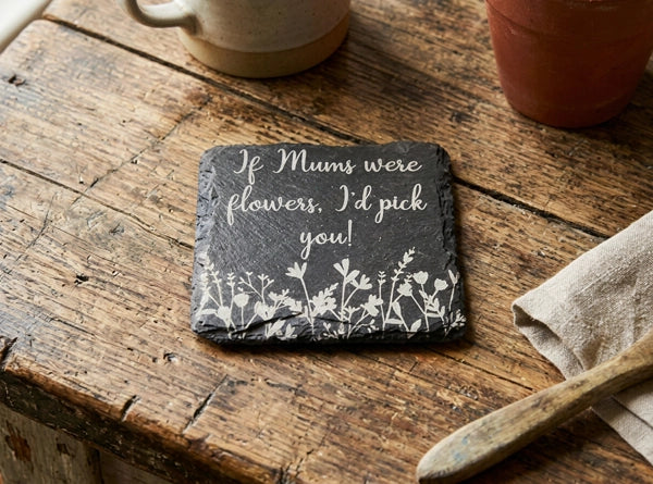 Square Welsh Slate Coaster - 'I'd Pick You'
