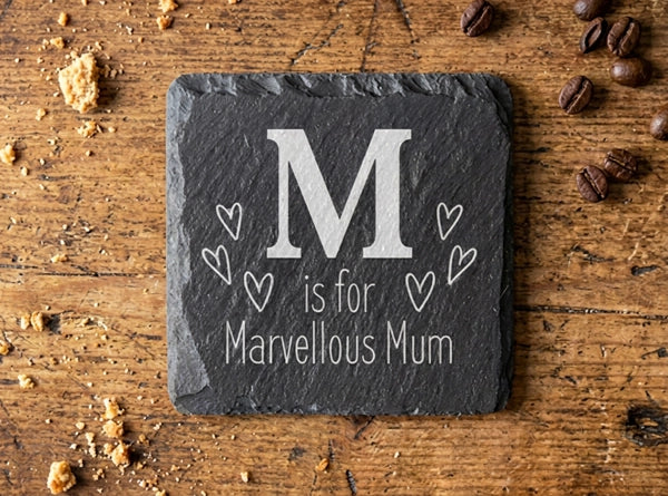 Marvellous Mum Welsh Slate Coaster