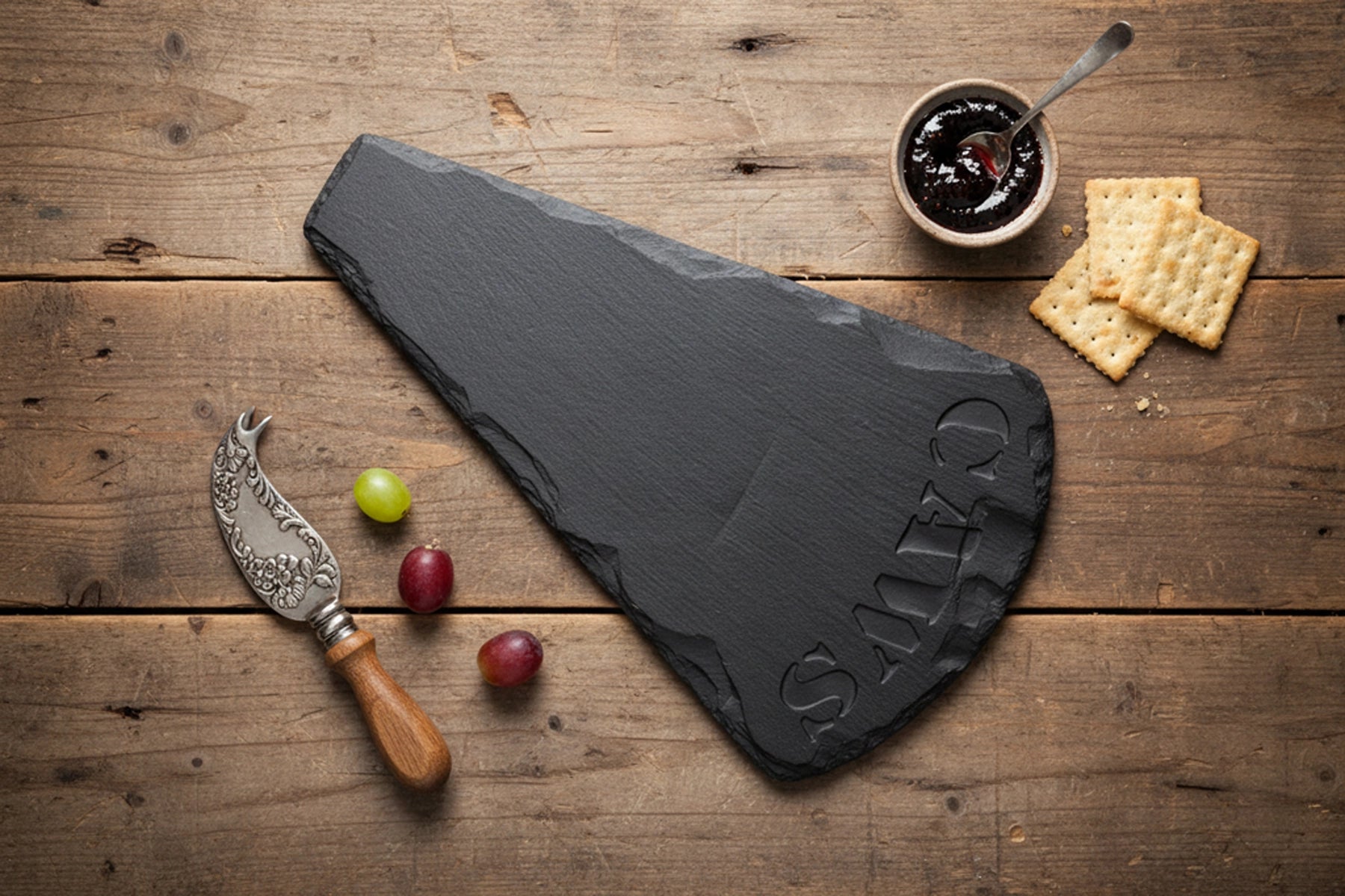 Welsh Slate cheese board - Caws Wedge