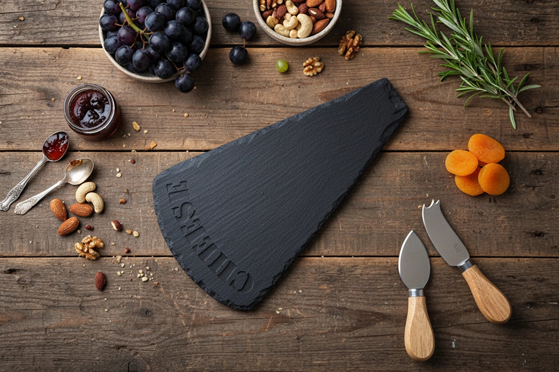 Welsh Slate cheese board - Cheese Wedge