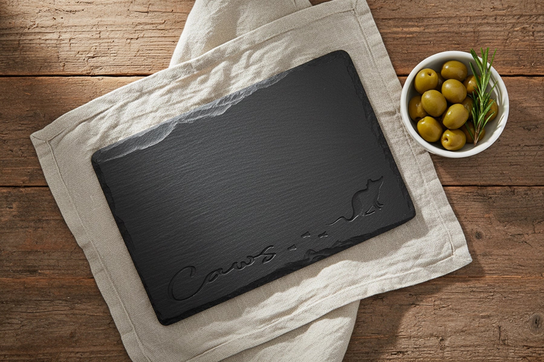 Welsh Slate cheese board - Deep Caws Mouse