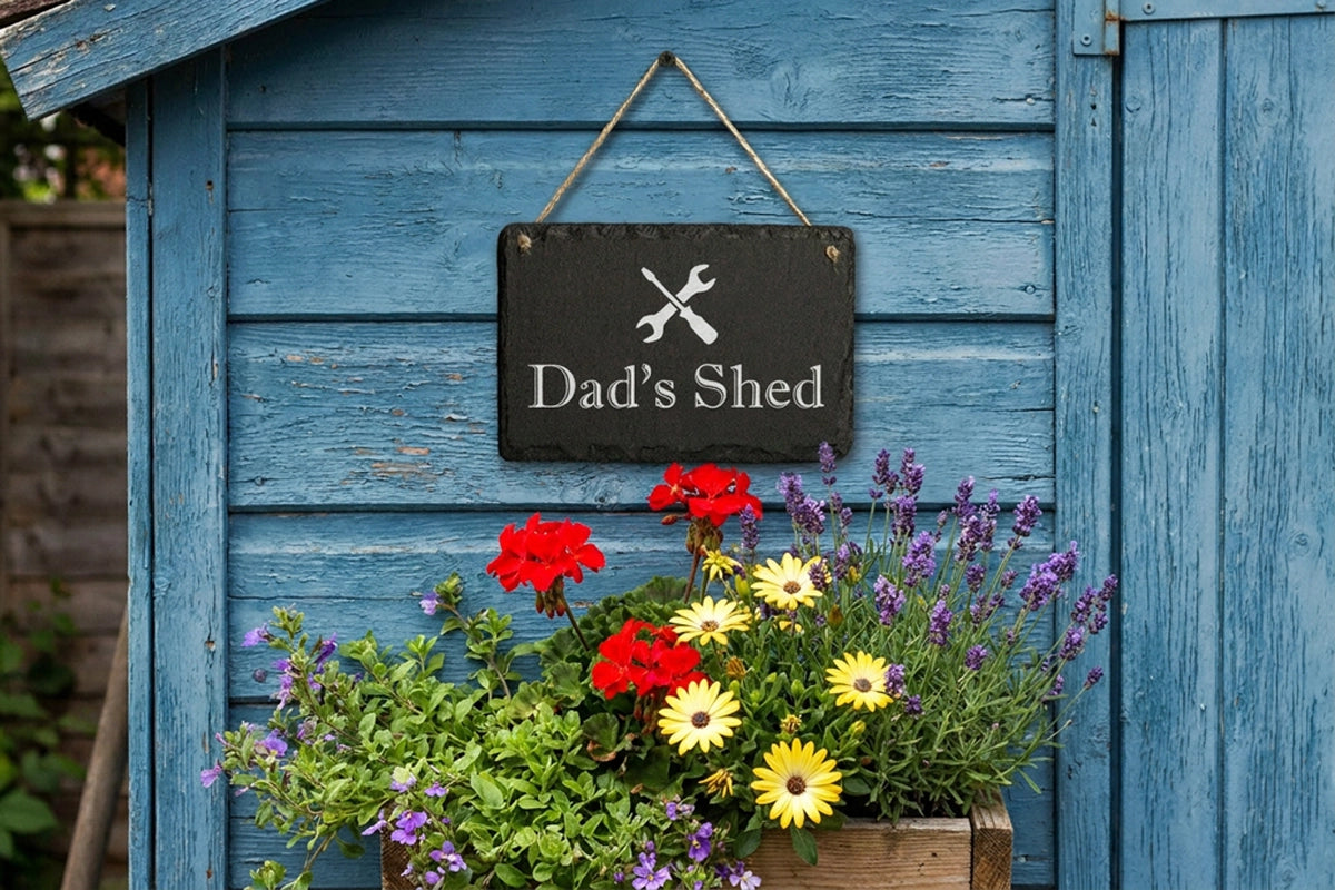 Welsh slate 'Dad's Shed' sign