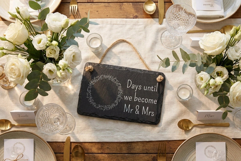 Wedding Countdown Slate Sign