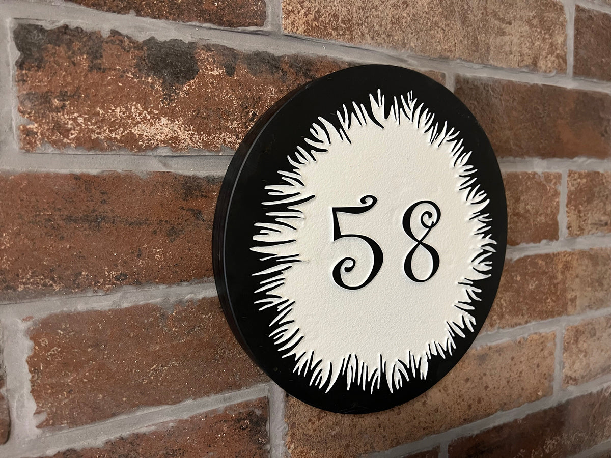 Grass Round House Sign 240mm