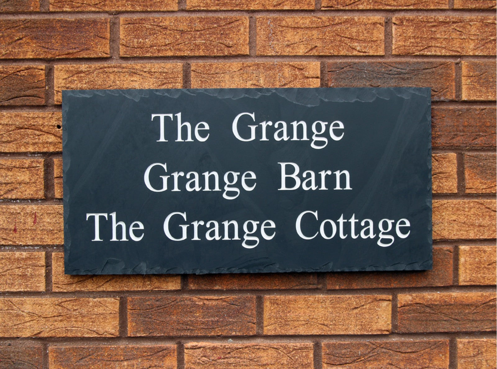 Welsh slate deep engraved polished house sign 300mm x 600mm