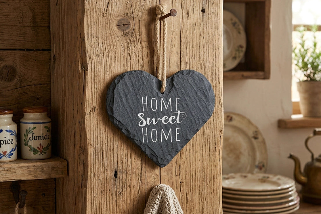 Home Sweet Home Slate Heart