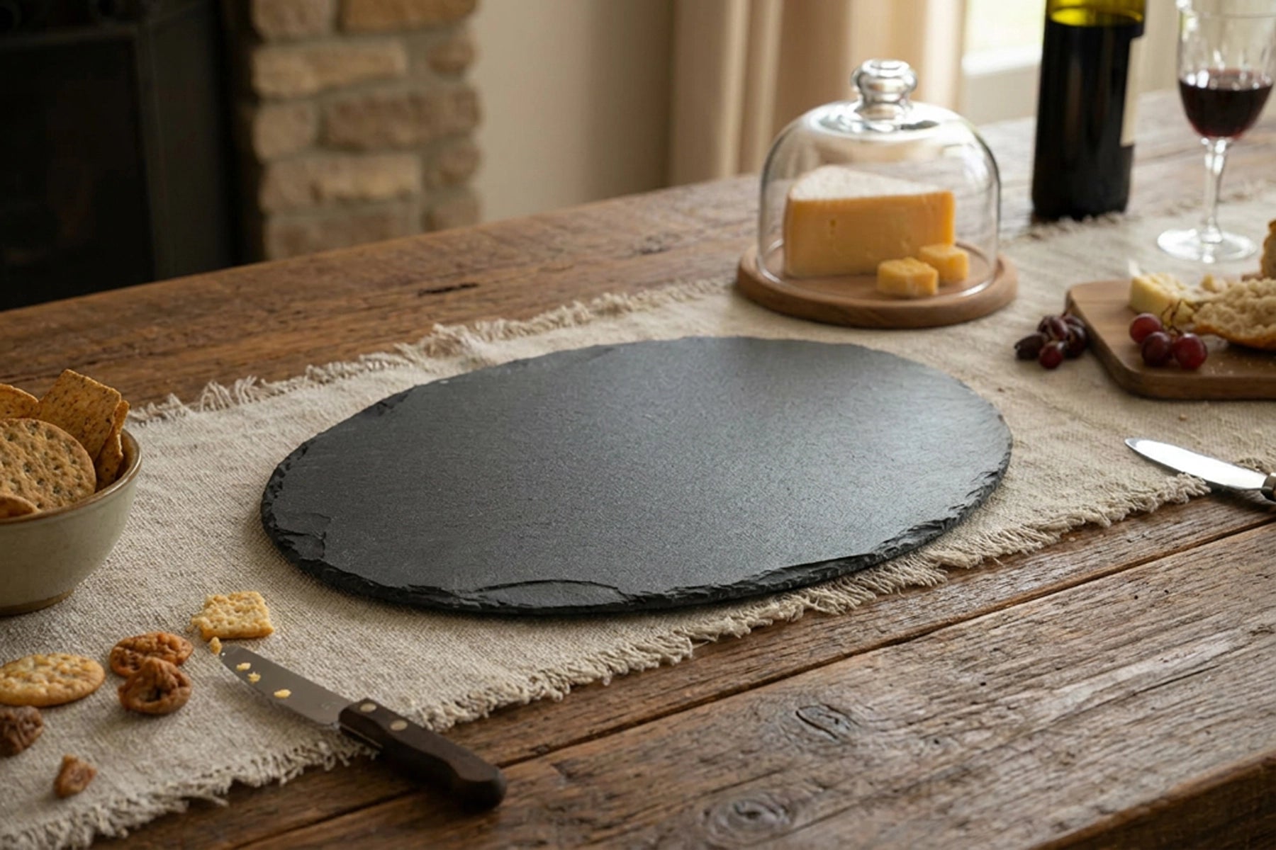 Welsh Slate cheese board - Oval Plain