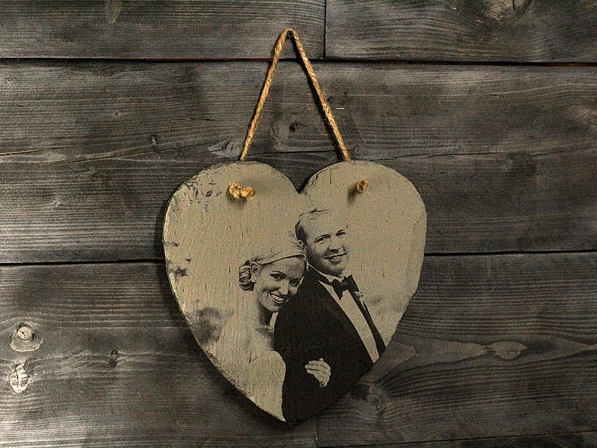 Photograph Engraving Heart Memo Board
