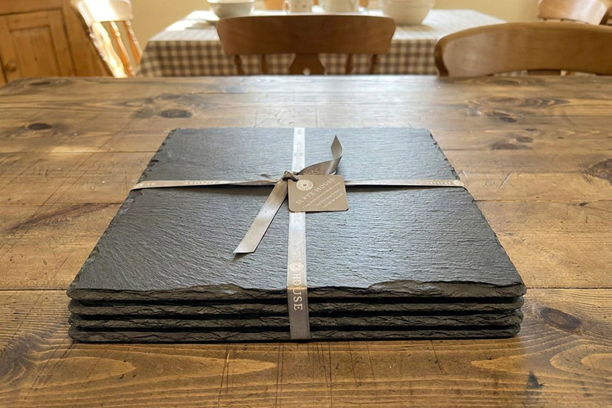 4 x Square Welsh Slate Placemats