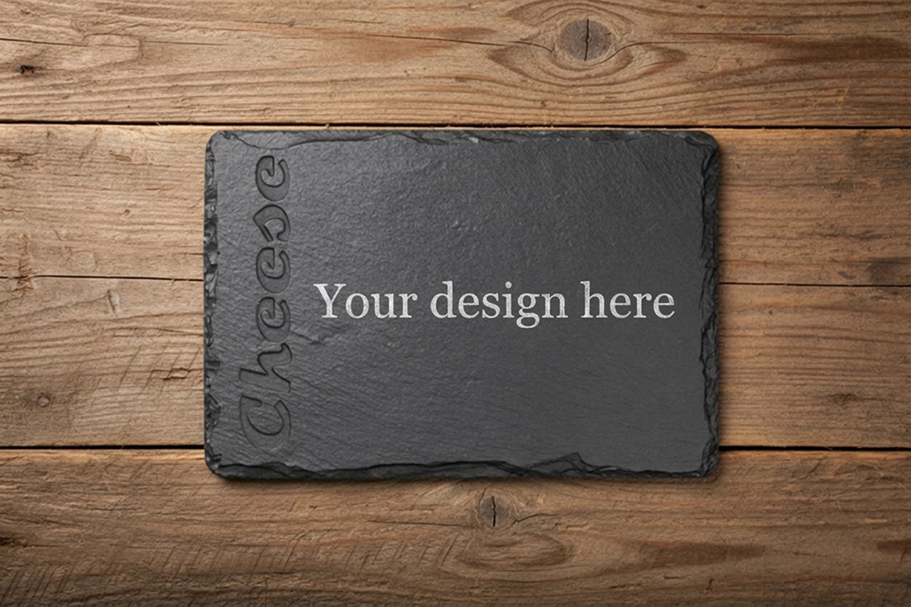 Personalised Welsh slate deep engraved cheese board- Cheese