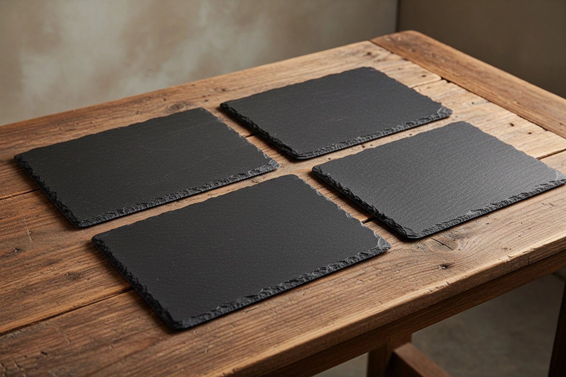 4 x Rectangular Welsh Slate Placemats