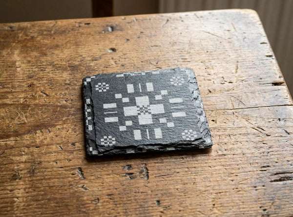 Square Welsh Slate Coaster - 'Tapestry 1'