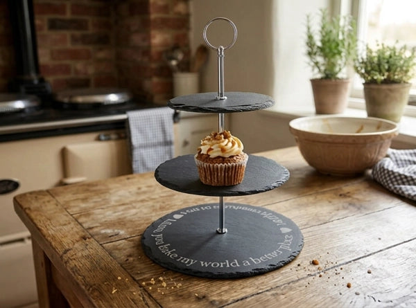 Welsh Slate Mum Cake Stand