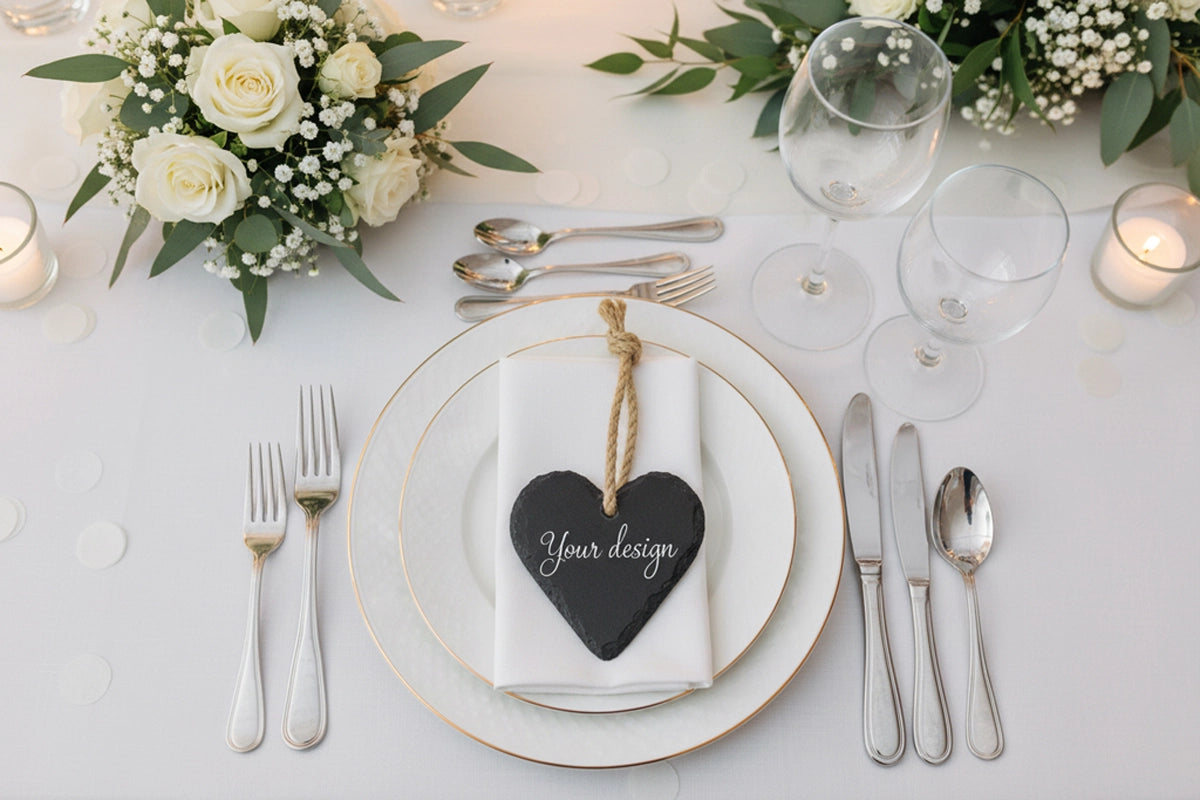 Personalised Welsh Slate Small Heart