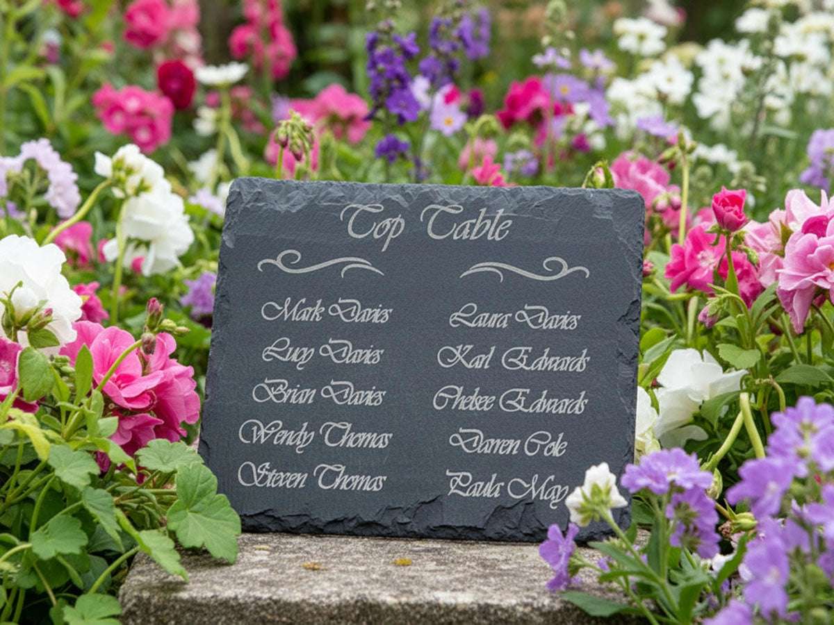 Welsh Slate Table Planner - Landscape
