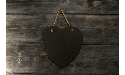 Welsh Slate Memo Board - Heart