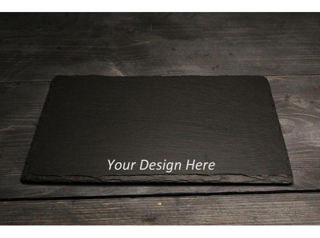 Welsh slate rectangle cheeseboard with the words Eat Drink and Be Merry