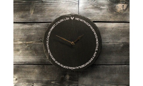 Welsh Slate Wall Clock | Calon Lan