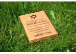 flat wooden memorial size 150mm by 220mm