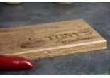personalised welsh oak chopping board 150x400