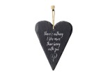 Welsh slate heart hanging sign with there's nothing i like more than being with you